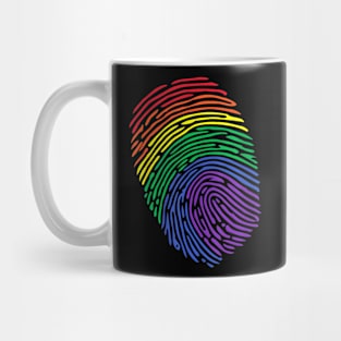 Lgbt Flag Fingerprint Proud  Lgbt Pride Mug